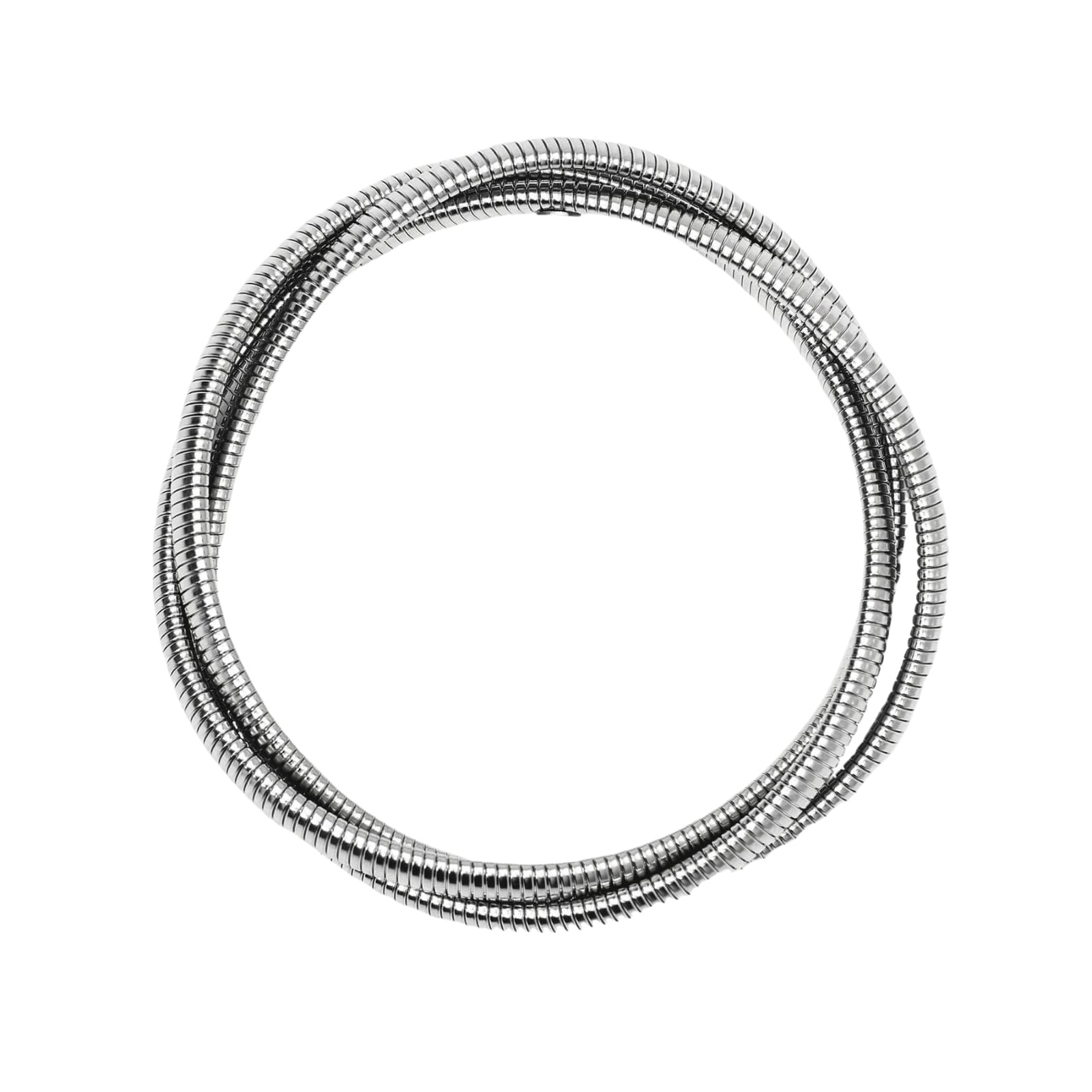 Bracciale rigido Kidult Style da donna intrecciato in acciaio diametro 6 cm