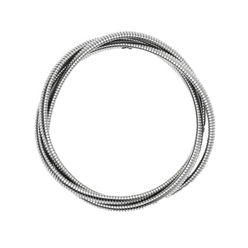 Bracciale rigido Kidult Style da donna intrecciato in acciaio diametro 6 cm