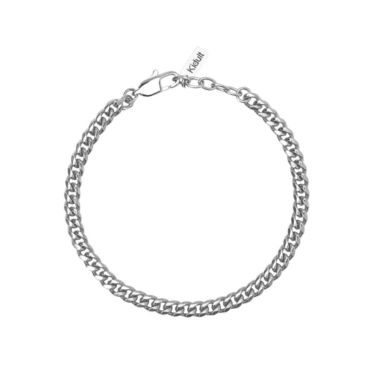 Bracciale Kidult Style in acciaio catena groumette da uomo 21 cm