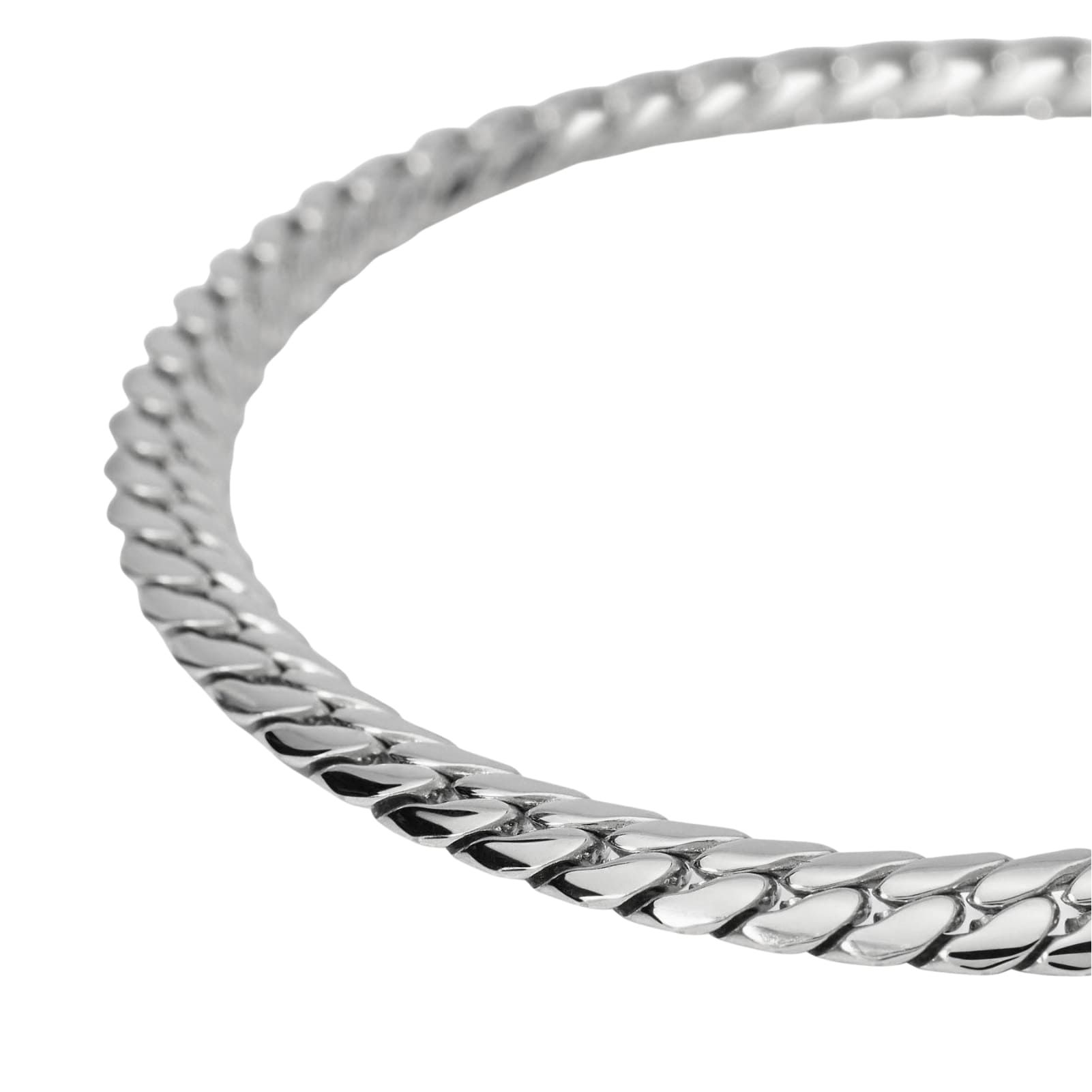 Bracciale Kidult Style in acciaio catena piatta da uomo 21 cm