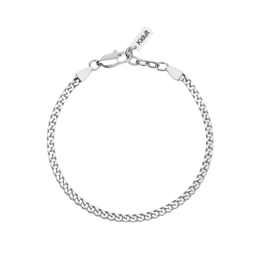 Bracciale Kidult Style in acciaio catena franco da uomo 21 cm