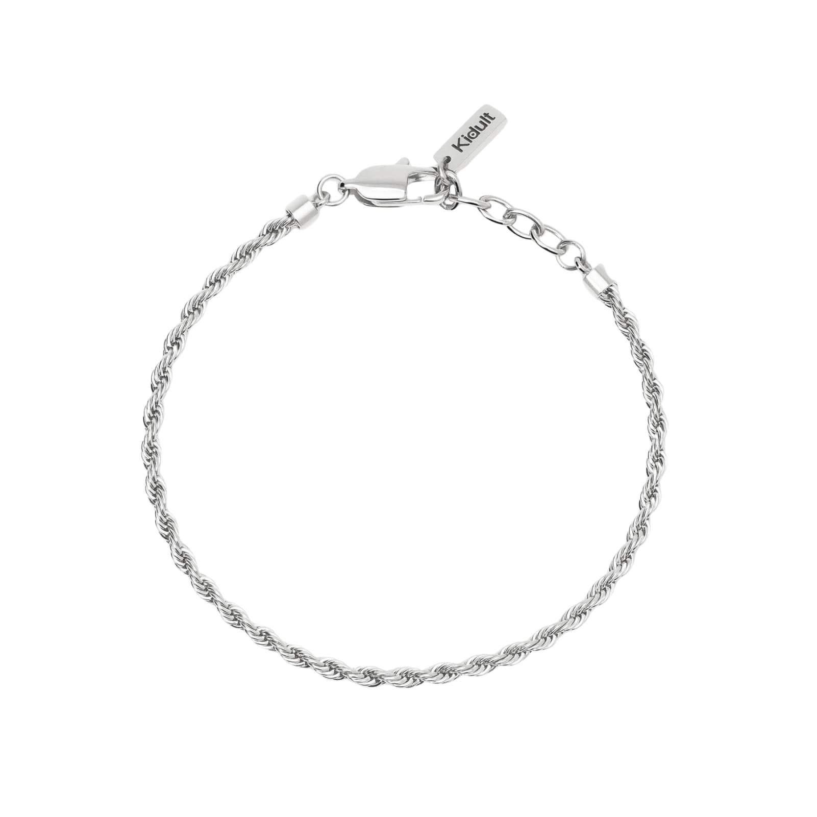 Bracciale catena Kidult Style in acciaio catena corda da uomo 21 cm
