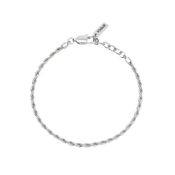 Bracciale catena Kidult Style in acciaio catena corda da uomo 21 cm