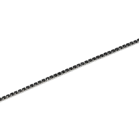 Bracciale Kidult Style in acciaio cristalli neri da uomo 20,5 cm