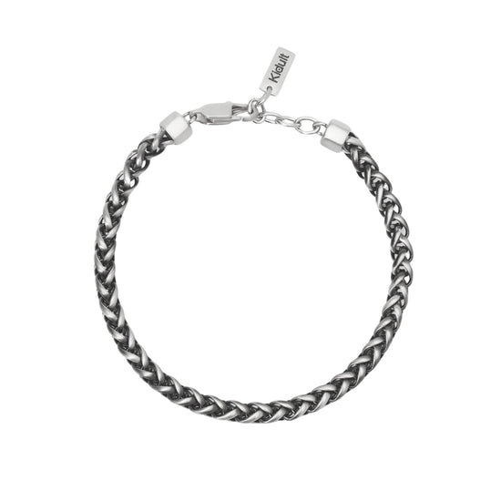 Bracciale Kidult Style in acciaio pvd gun catena spiga da uomo 21 cm