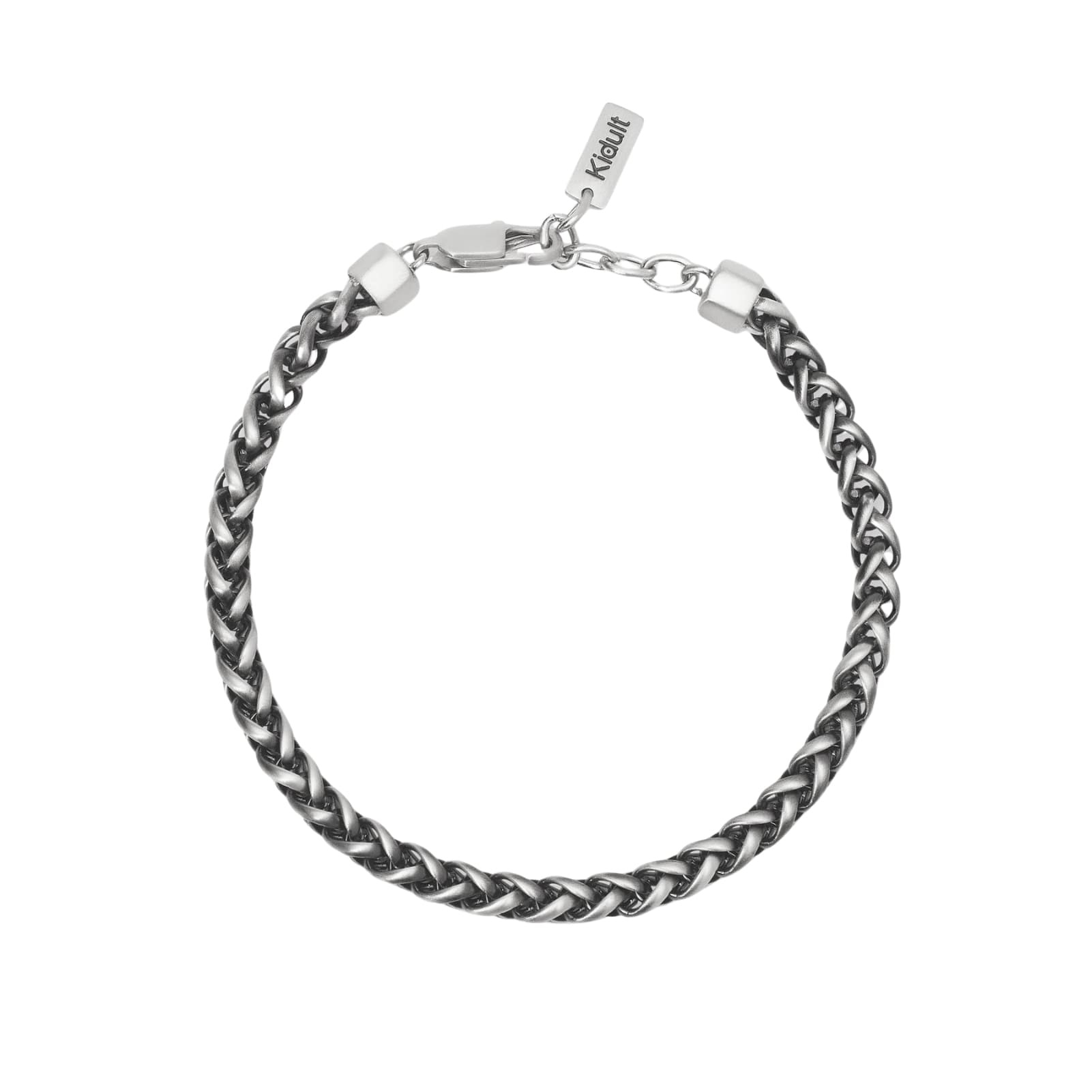 Bracciale Kidult Style in acciaio pvd gun catena spiga da uomo 21 cm