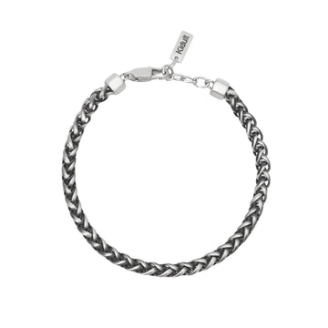 Bracciale Kidult Style in acciaio pvd gun catena spiga da uomo 21 cm