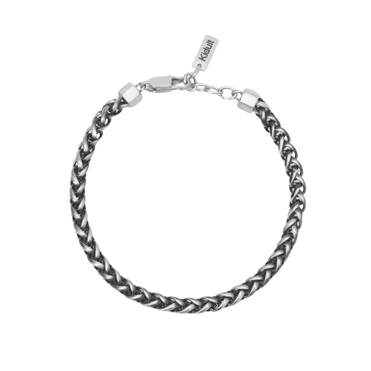 Bracciale Kidult Style in acciaio pvd gun catena spiga da uomo 21 cm