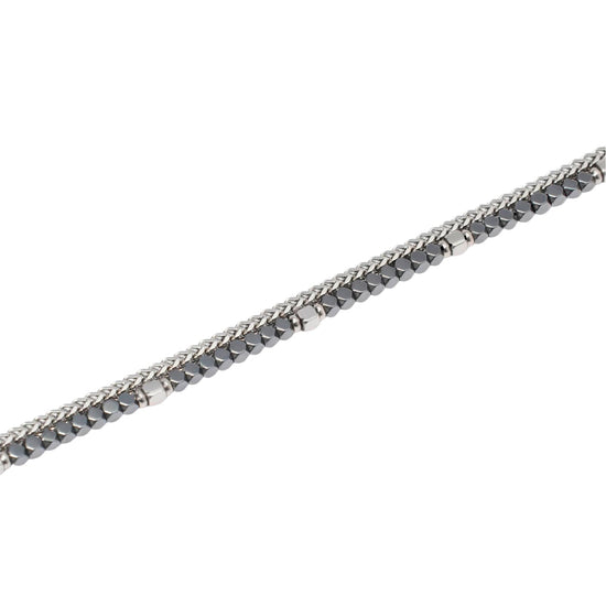 Bracciale catena Kidult Style in acciaio ematite da uomo 21 cm