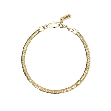 Bracciale Kidult Style in acciaio pvd oro catena snake da uomo 21 cm