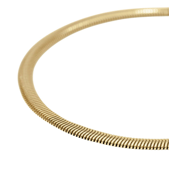 Bracciale Kidult Style in acciaio pvd oro catena snake da uomo 21 cm