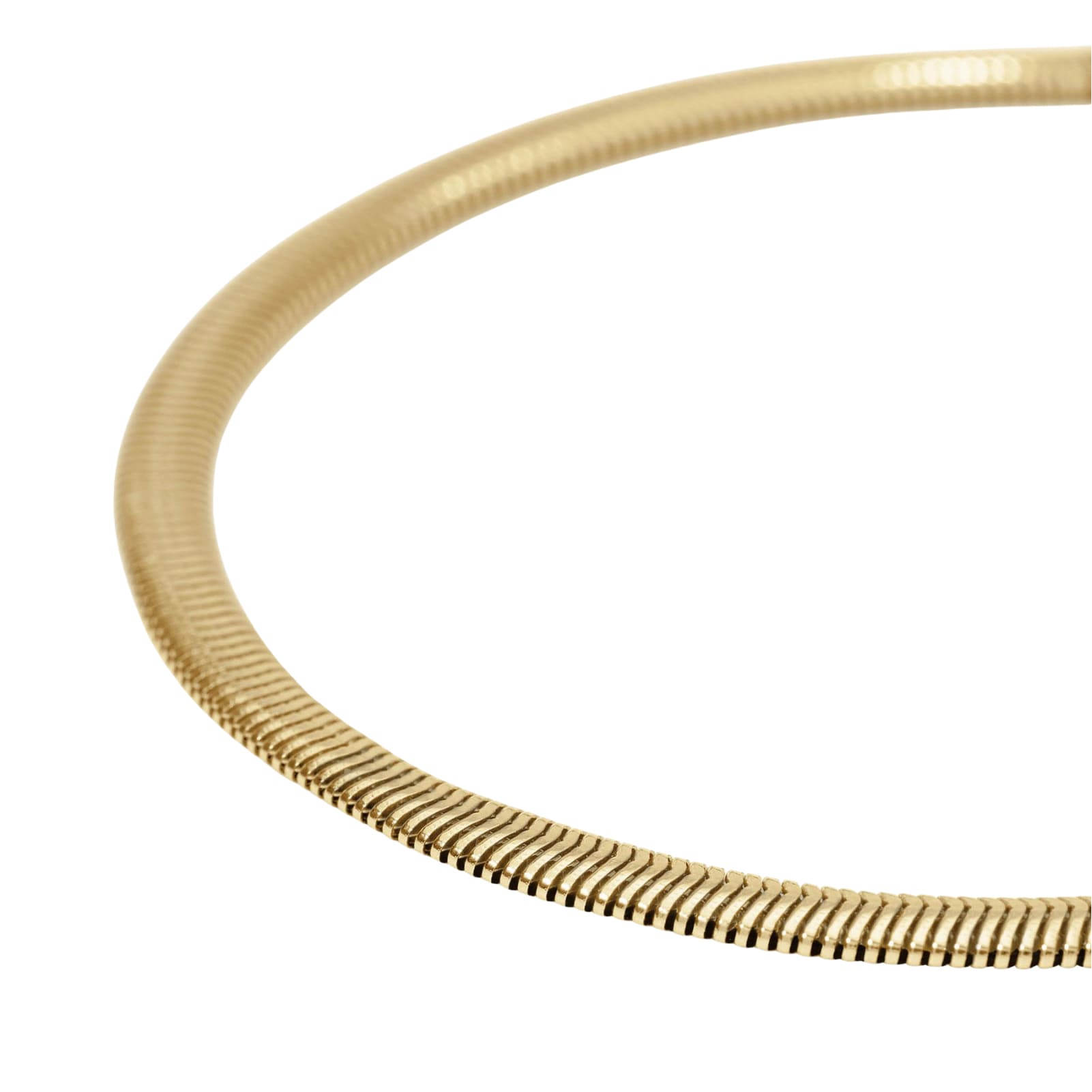 Bracciale Kidult Style in acciaio pvd oro catena snake da uomo 21 cm