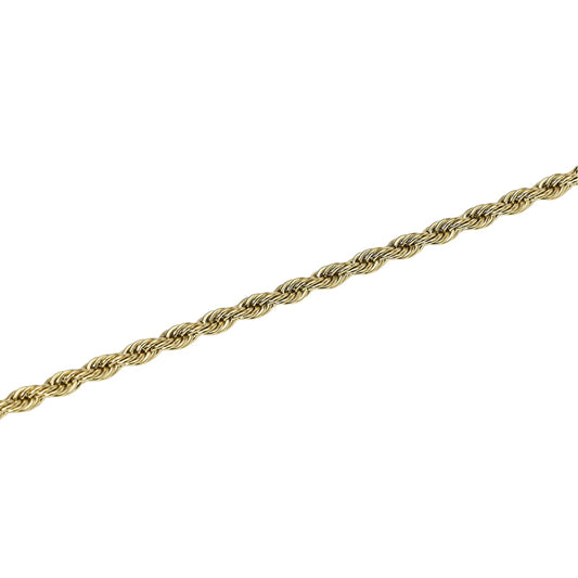 Bracciale Kidult Style in acciaio pvd oro catena corda da uomo 21 cm