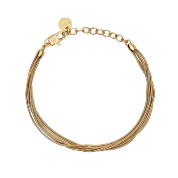 Bracciale multifilo Kidult Style in acciaio con catene snake 19 cm