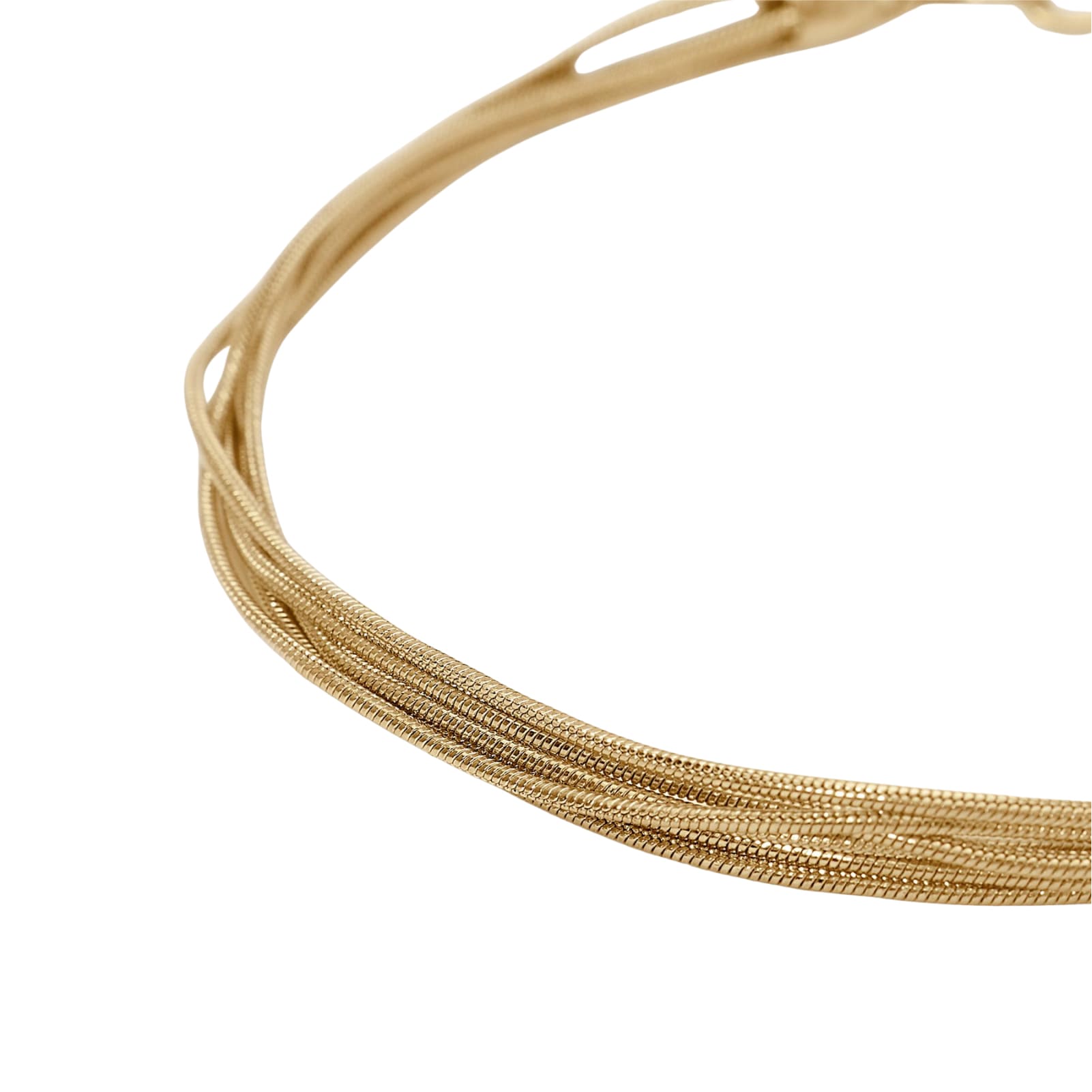 Bracciale multifilo Kidult Style in acciaio con catene snake 19 cm