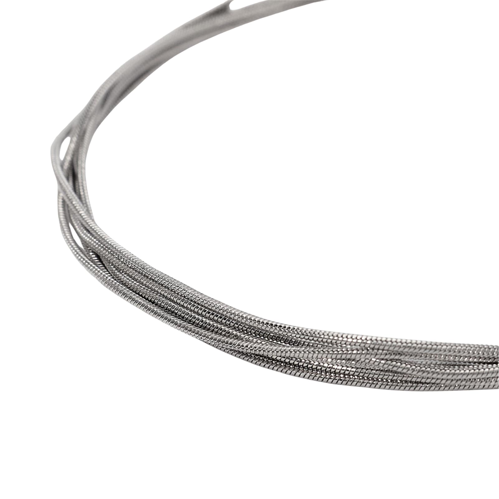 Bracciale multifilo Kidult Style in acciaio con catene snake 19 cm