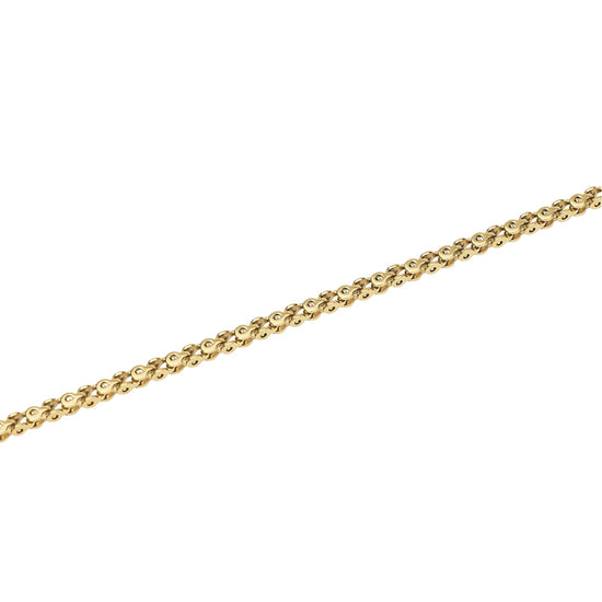 Bracciale Kidult Style acciaio dorato e catena fancy da uomo 21 cm