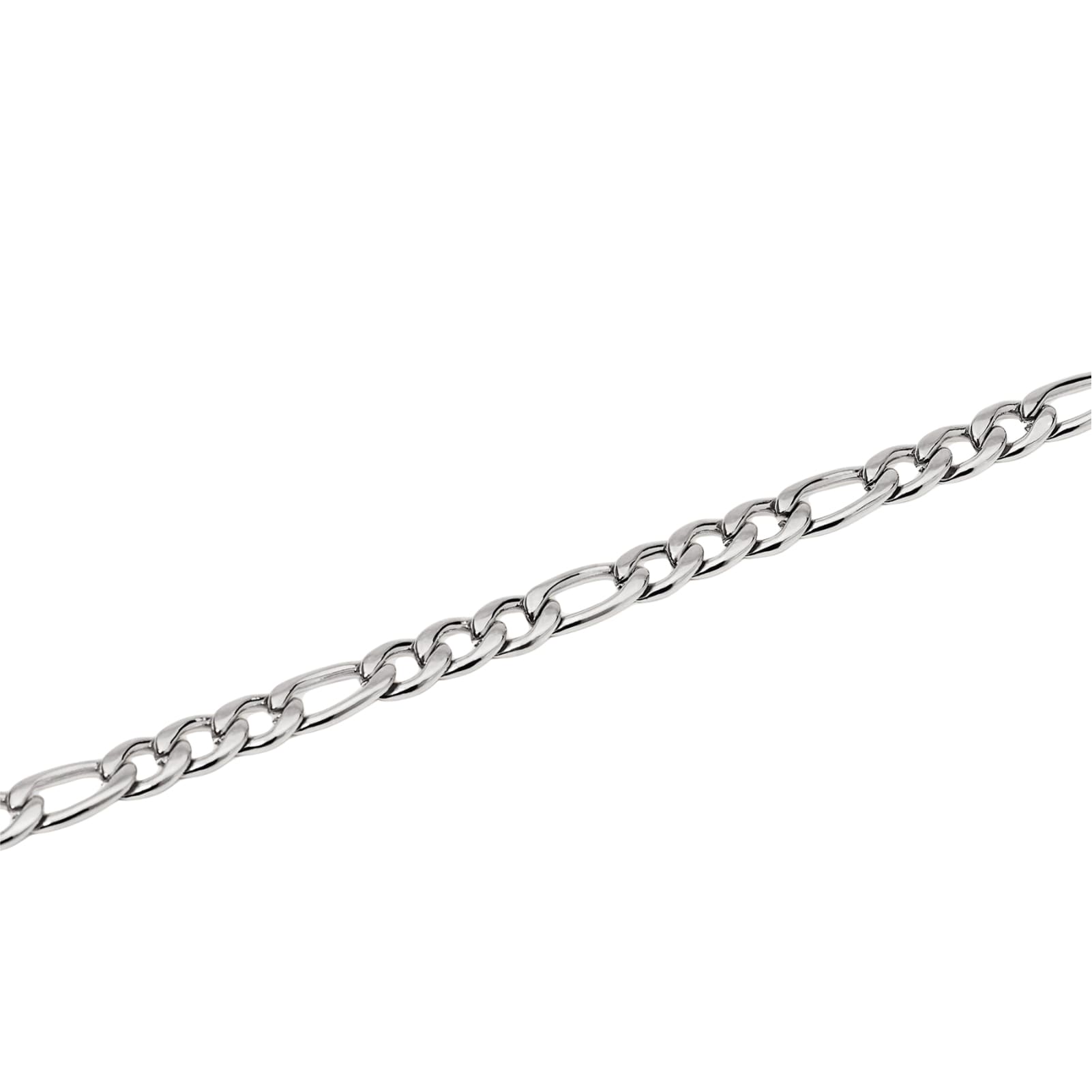 Bracciale Kidult Style in acciaio con catena figaro da uomo 21 cm