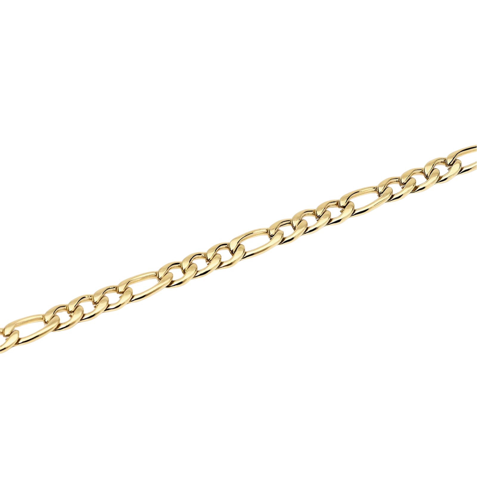 Bracciale Kidult Style acciaio dorato e catena figaro da uomo 21 cm