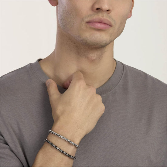 Bracciale Kidult Style in acciaio 316L catena cardano uomo 21,5 cm