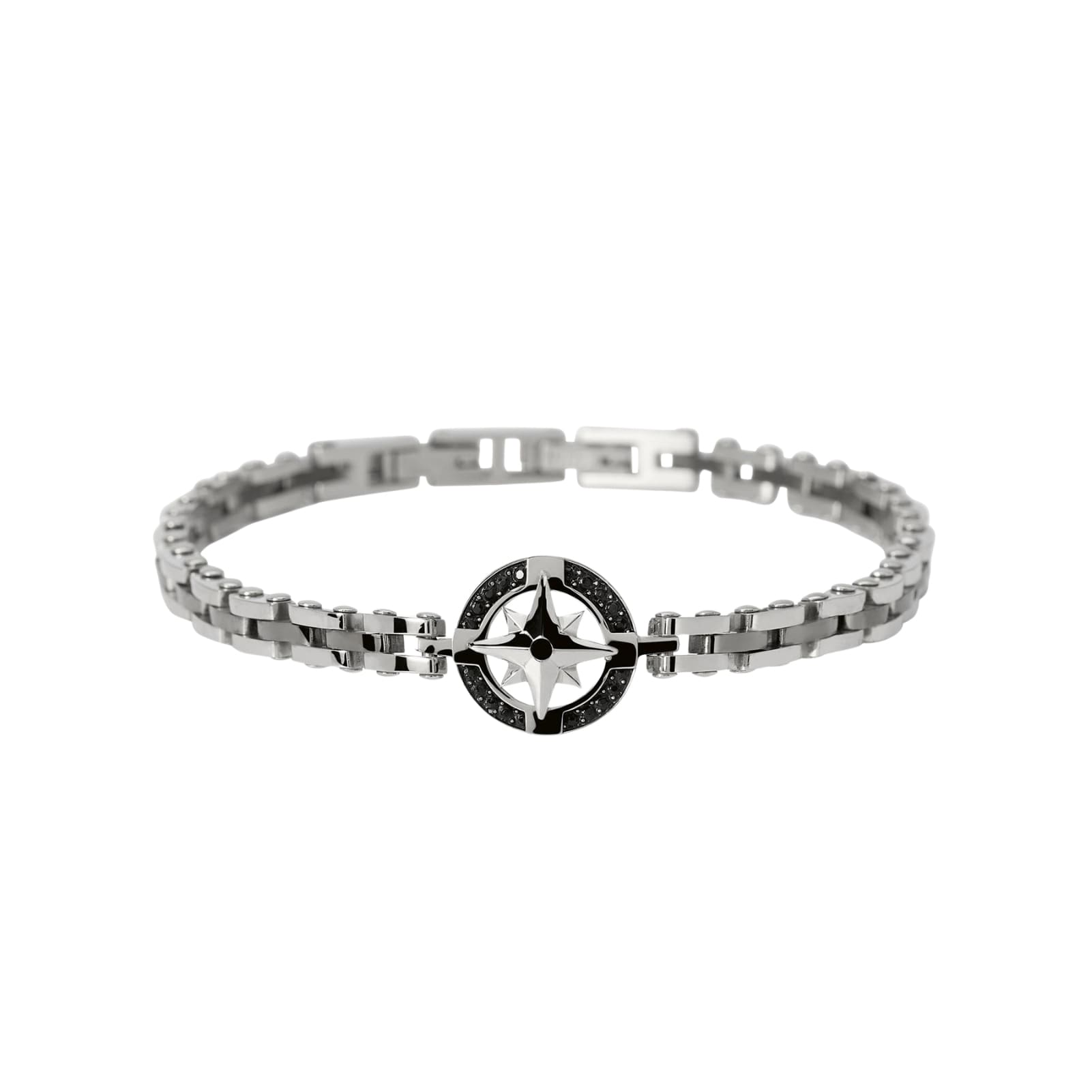 Bracciale Kidult Style in acciaio pvd gun rosa dei venti uomo 20 cm