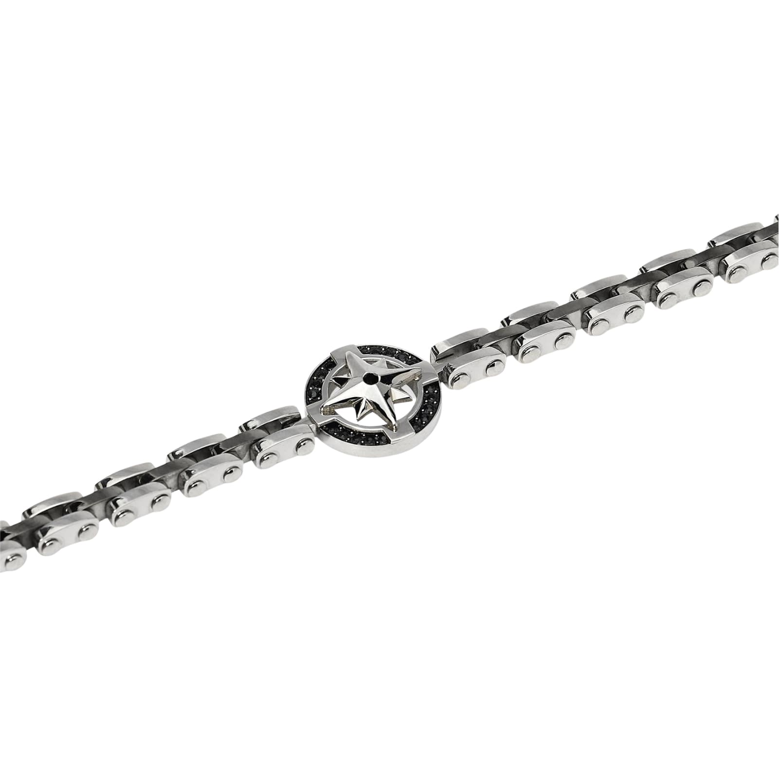 Bracciale Kidult Style in acciaio pvd gun rosa dei venti uomo 20 cm