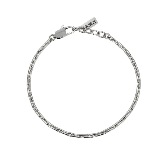 Bracciale Kidult Style in acciaio con maglie allungate uomo 21 cm