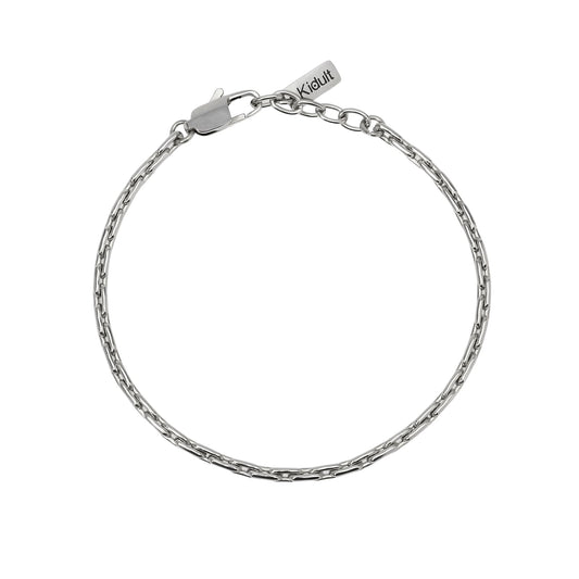 Bracciale Kidult Style in acciaio con maglie allungate uomo 21 cm