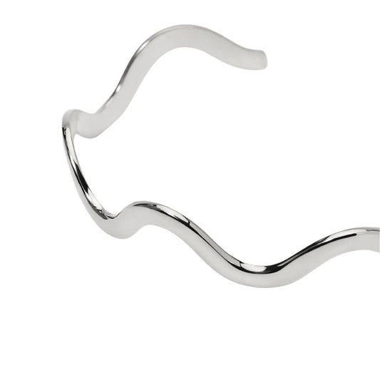 Bracciale rigido Kidult Style in acciaio effetto ondulato Rigido