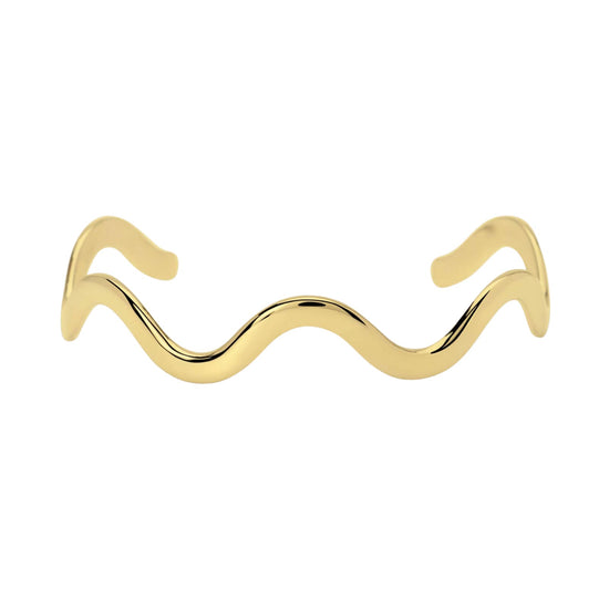 Bracciale Kidult Style in acciaio pvd oro effetto ondulato Rigido