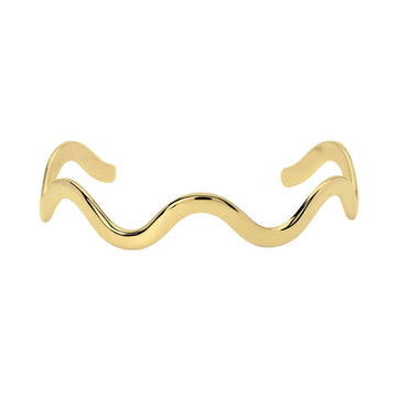 Bracciale Kidult Style in acciaio pvd oro effetto ondulato Rigido
