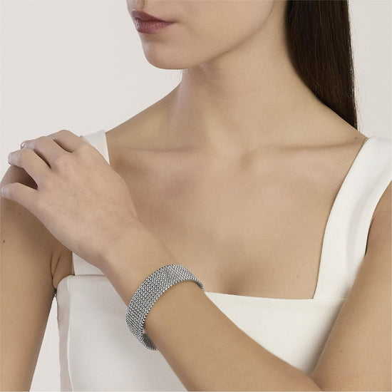 Bracciale rigido Kidult Style in acciaio con maglia mesh Rigido