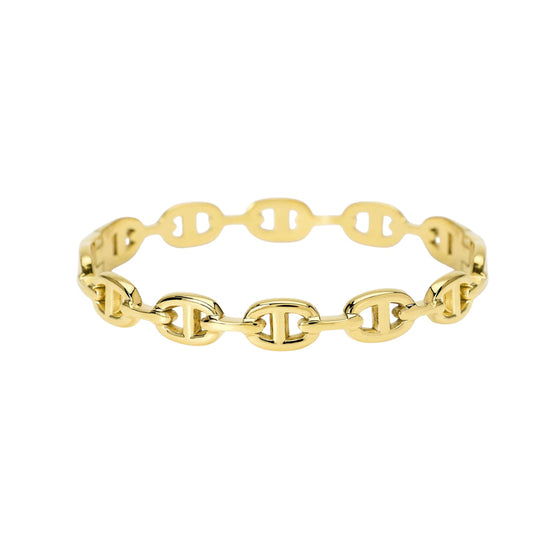 Bracciale bangle Kidult Style in acciaio pvd oro con staffa Rigido