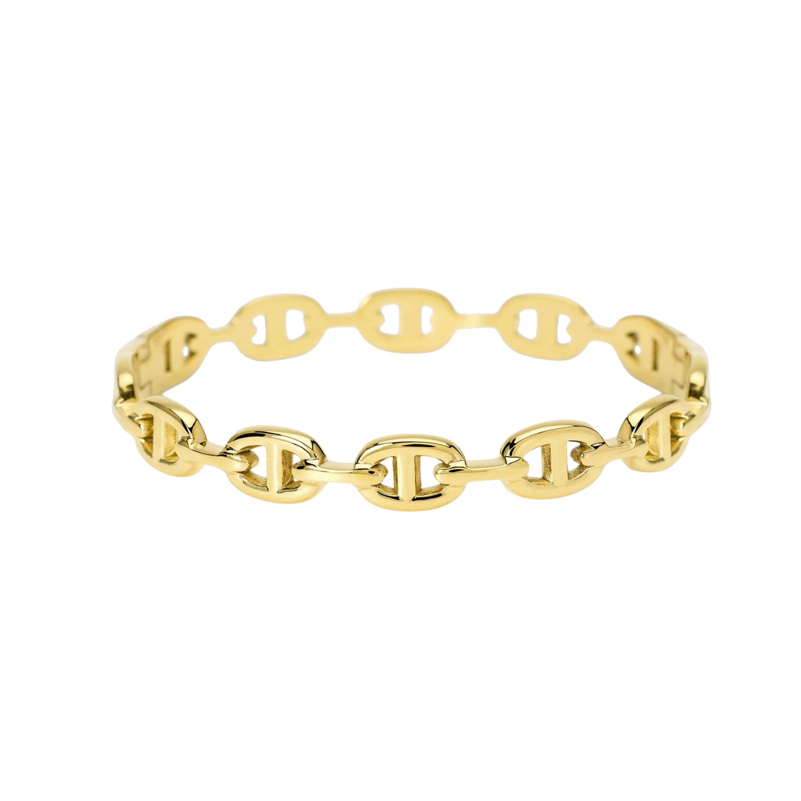 Bracciale bangle Kidult Style in acciaio pvd oro con staffa Rigido