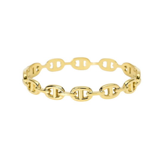 Bracciale bangle Kidult Style in acciaio pvd oro con staffa Rigido