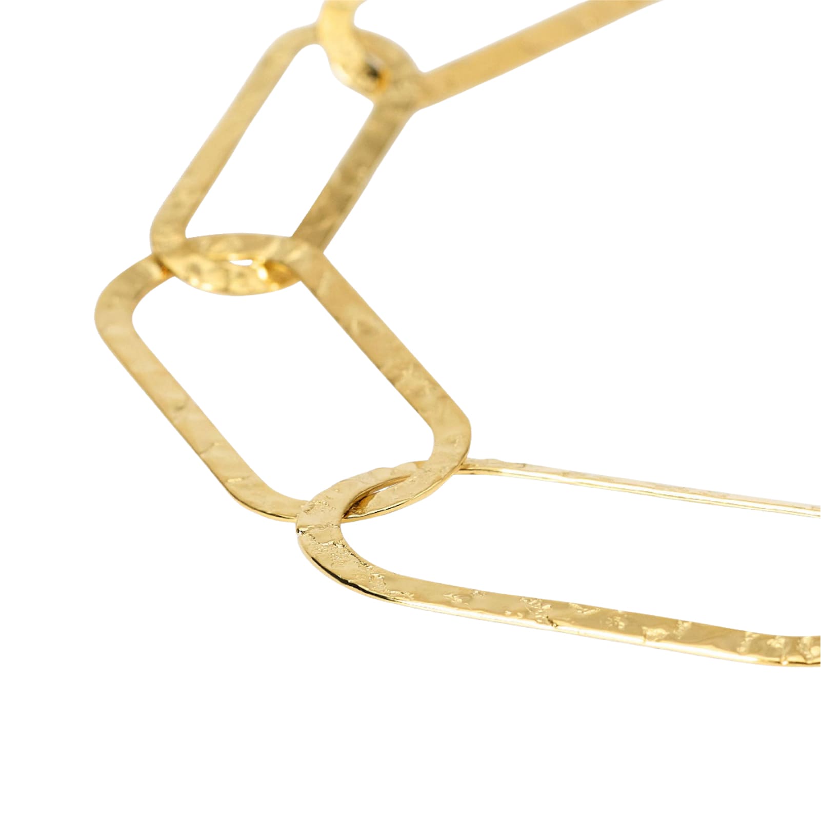 Bracciale Kidult Style in acciaio pvd oro maglie allungate 23 cm