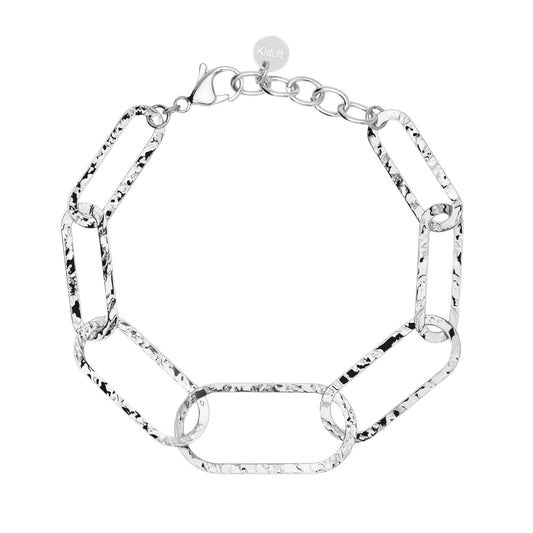 Bracciale catena Kidult Style in acciaio maglie allungate 23 cm