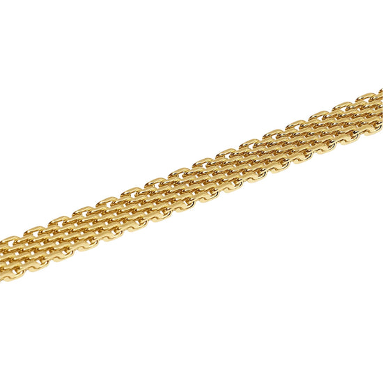 Bracciale Kidult Style in acciaio pvd oro con catena mesh 19,5 cm