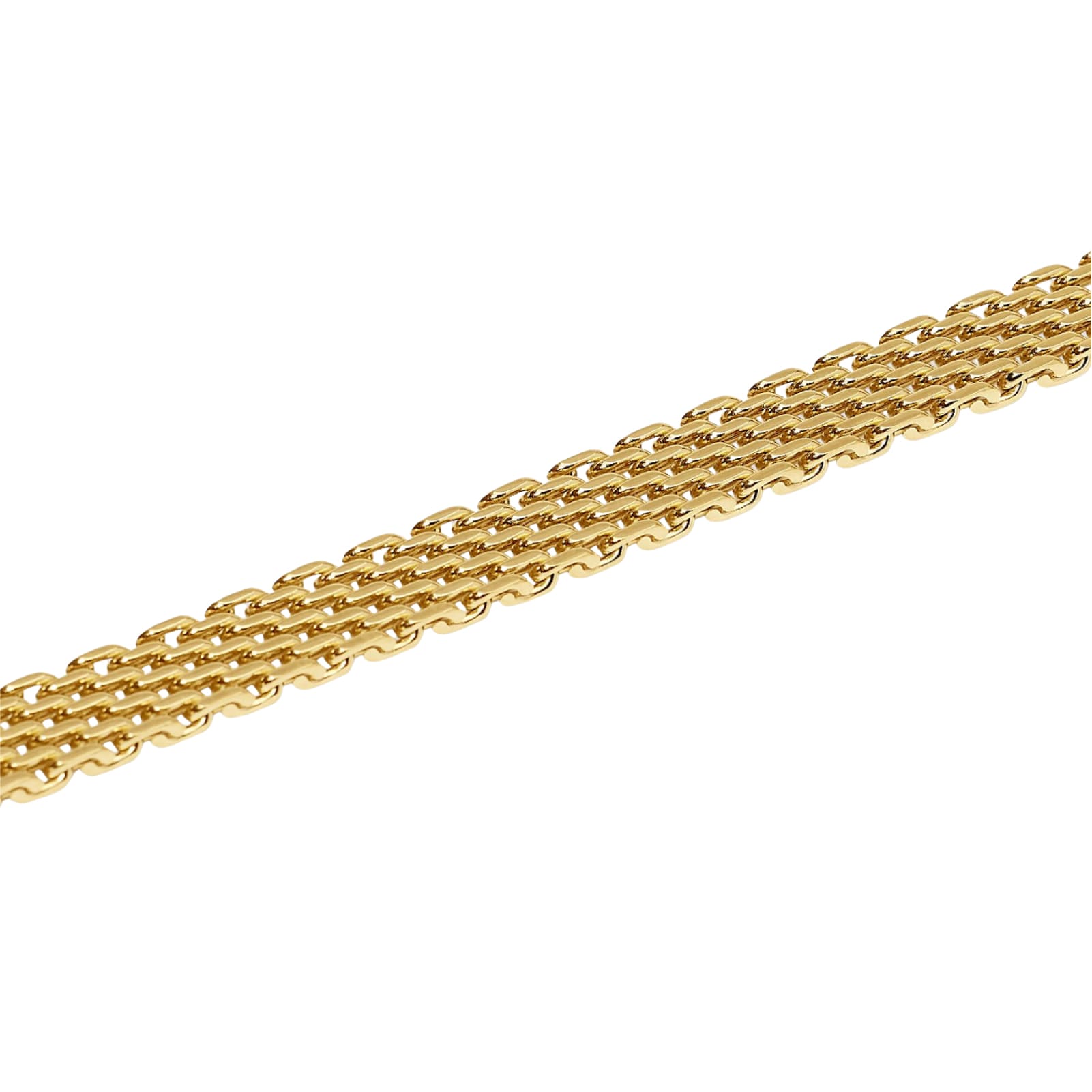 Bracciale Kidult Style in acciaio pvd oro con catena mesh 19,5 cm