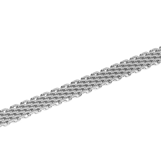 Bracciale Kidult Style in acciaio con catena mesh 19,5 cm