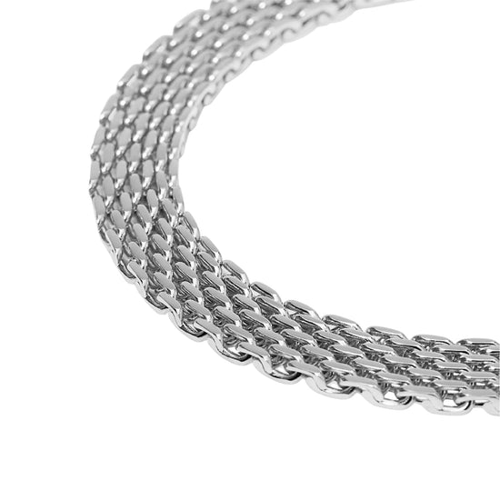 Bracciale Kidult Style in acciaio con catena mesh 19,5 cm