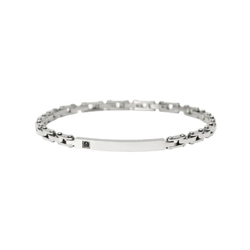 Bracciale catena Kidult Style 21 in acciaio cristallo nero 21 cm