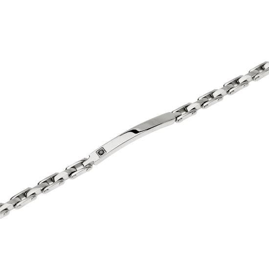 Bracciale catena Kidult Style 21 in acciaio cristallo nero 21 cm