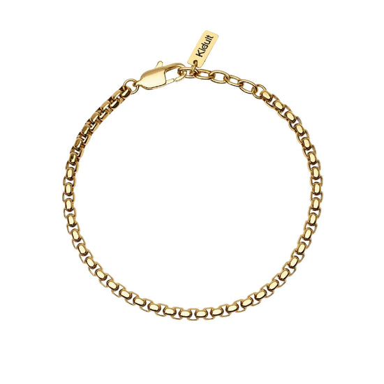 Bracciale catena veneta Kidult Style 57 in acciaio dorato 21 cm
