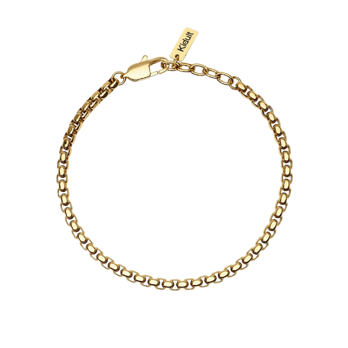 Bracciale catena veneta Kidult Style 57 in acciaio dorato 21 cm