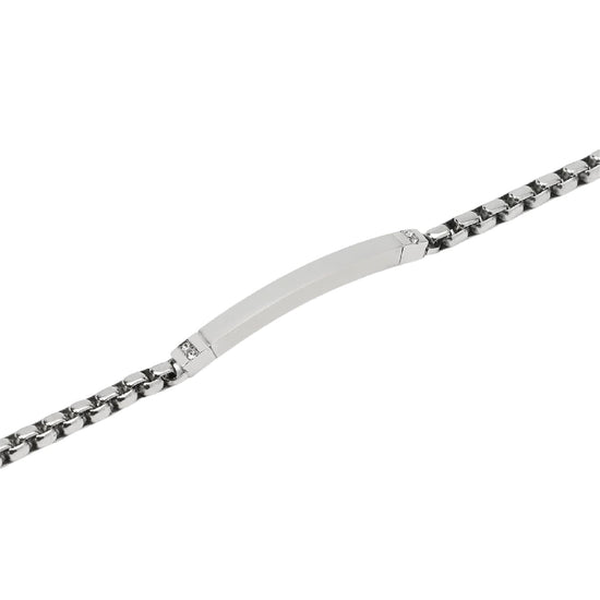 Bracciale catena veneta Kidult Style 17 in acciaio piastra 21 cm