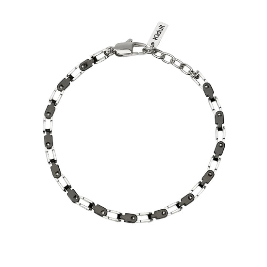 Bracciale catena Kidult Style 61 in acciaio e pvd nero 21 cm