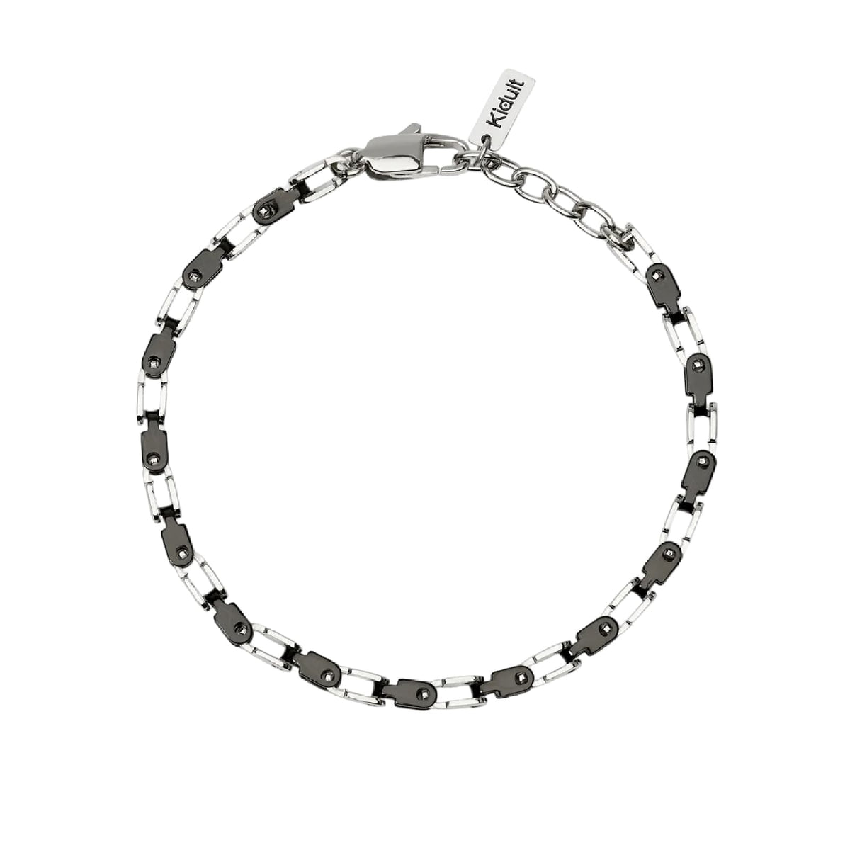 Bracciale catena Kidult Style 61 in acciaio e pvd nero 21 cm