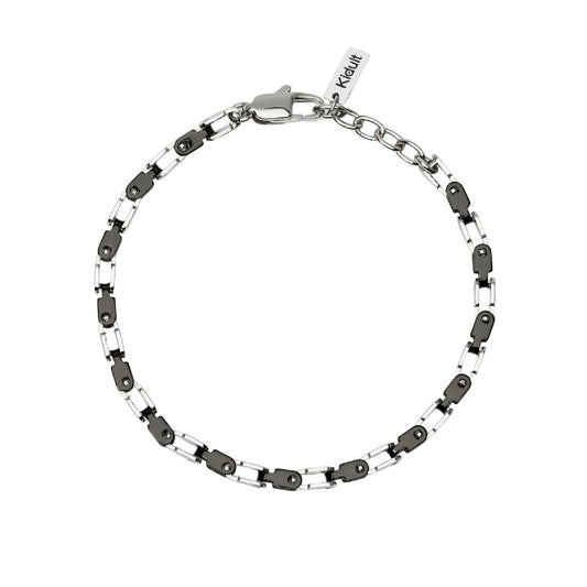 Bracciale catena Kidult Style 61 in acciaio e pvd nero 21 cm