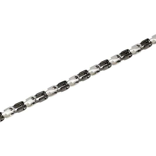 Bracciale catena Kidult Style 61 in acciaio e pvd nero 21 cm